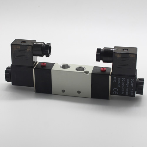 气动电磁阀4V120-06/4V220-08/4V320-10/4V420-15双线圈DC24V/220