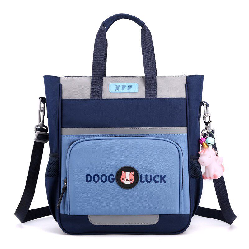 小学生补习袋帆布书袋男女儿童补课包单肩文件袋可双肩卡通斜挎包