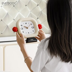 EMITDOOG奶油风创意时钟表客厅玄关摆件电视柜轻奢家居桌面装饰品