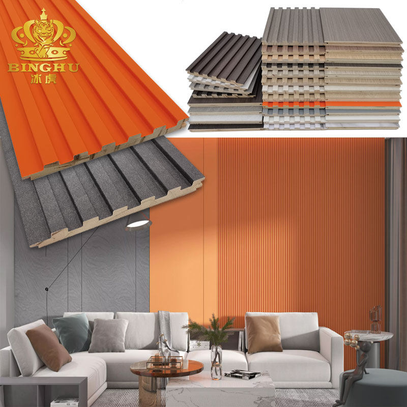 实木护墙板格栅板木饰面板沙发电视背景墙装饰板卧室床头墙面扣板