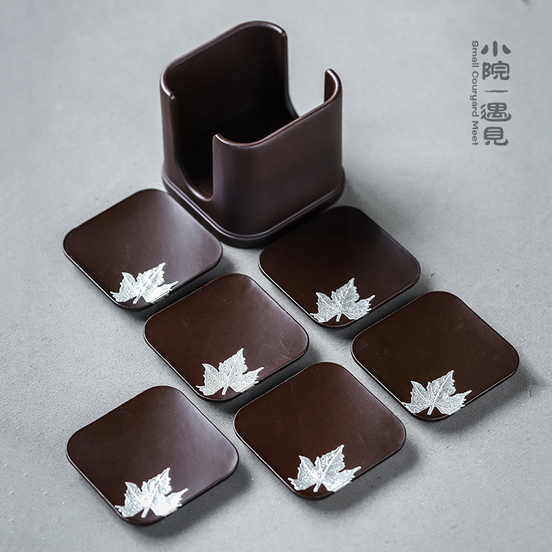 小院 电木茶垫杯垫茶杯垫茶道功夫杯托茶托创意茶具配件大全隔热