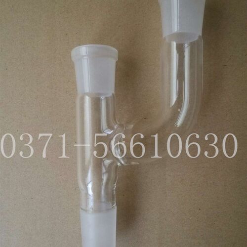 【可开票】二口连接管24x3 蒸馏头弯头连接管标准磨口磨塞