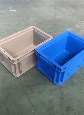 300*200*147 eu欧标物流箱塑料周转箱可装翻盖蓝色灰色小胶箱包邮