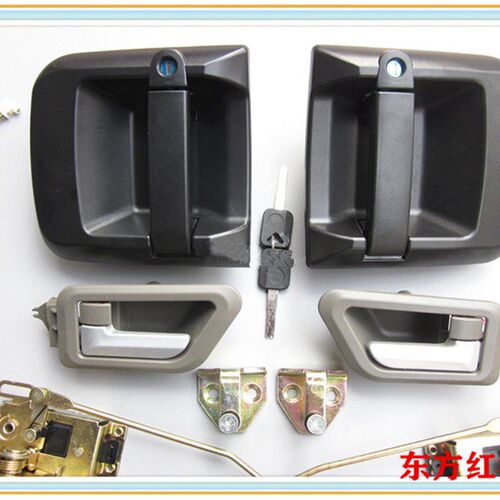 陕汽德龙新M3000车门锁外把内扣手锁体锁芯门碰拉线门锁总成配件