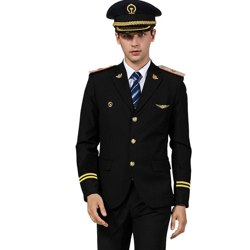 秋冬铁路制服套装男高铁动车火车乘务服装铁路工装列车员空勤制服