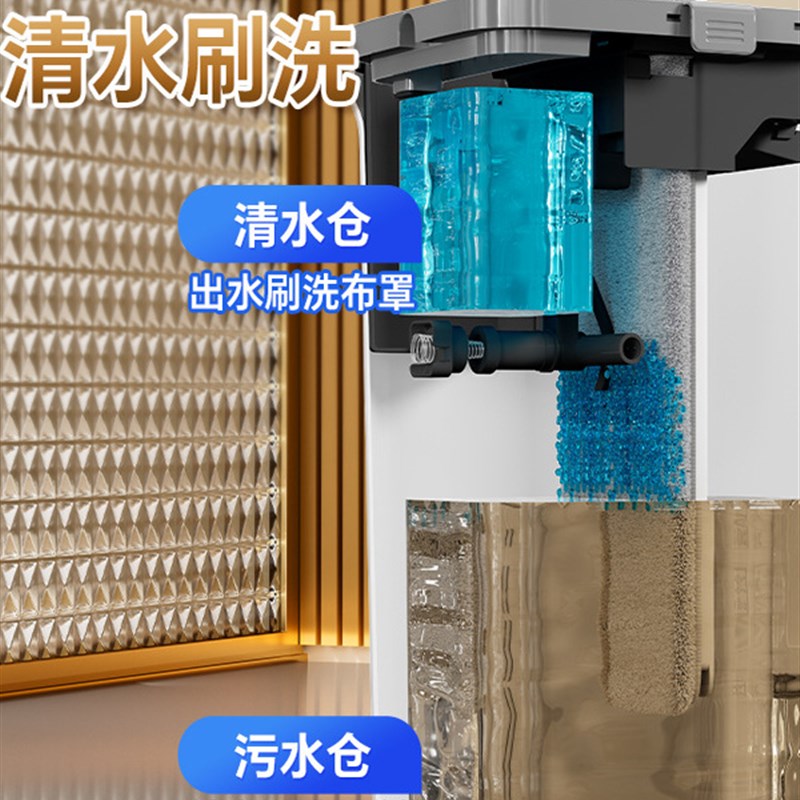 免手洗平板拖把桶2025新款懒人家用拖布桶墩布刮刮乐一拖地净神器