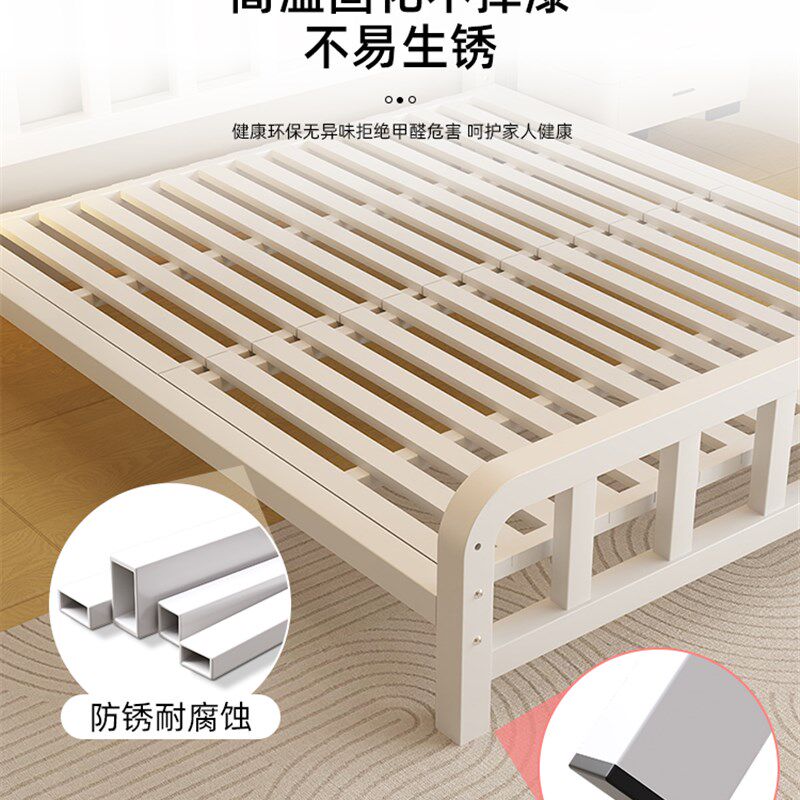 铁艺床双人床铁架子床1米5单人儿童家用排骨架加粗加厚框架钢管床