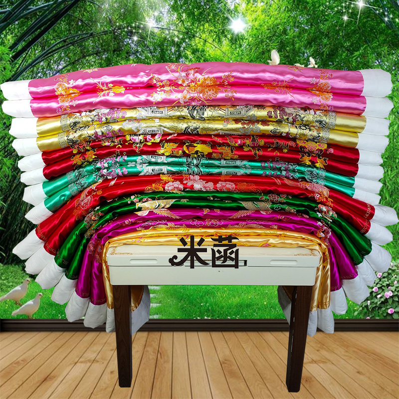 纯手工大红色陪嫁双人丝绸缎棉花结婚喜被子单件春秋龙凤加厚定做
