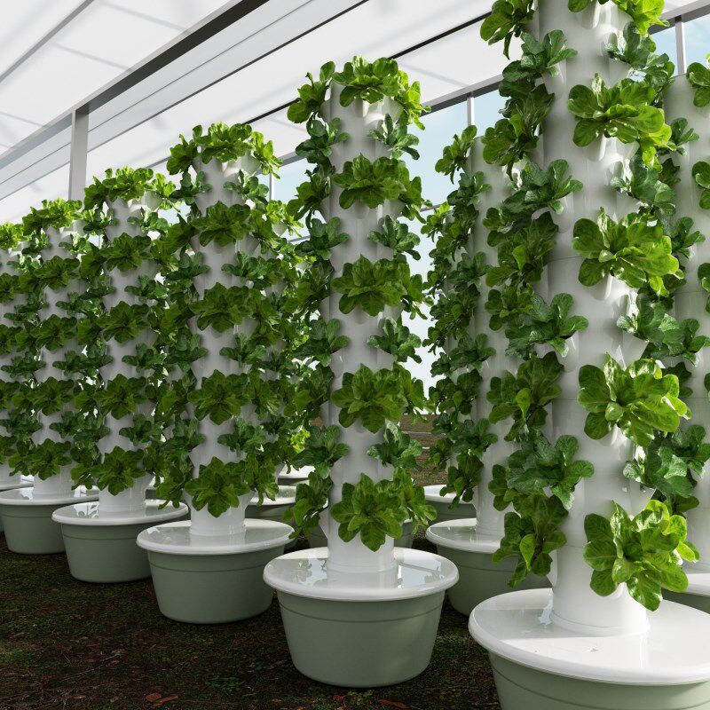 9层36孔阳台种植箱 垂直无土栽培花盆架 智能补光灯种植机