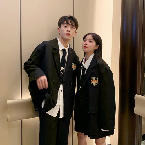 2026新款jk外套男情侣装英伦学院风dk制服韩版潮流校服西装小