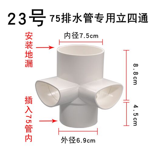 75管地漏移位器,地漏移位三通