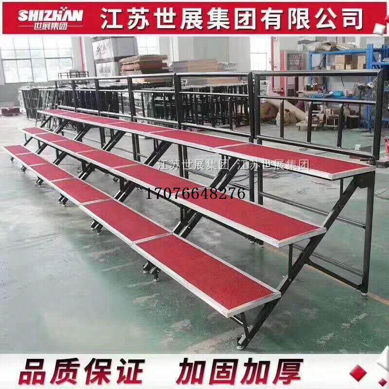 铝合金合唱台钢铁折叠合唱台台阶楼梯学校集体拍照平台舞台架子