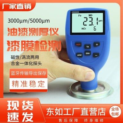 东如漆膜涂层测厚仪测量仪汽车漆面油漆检测仪高精度测镀锌层仪器