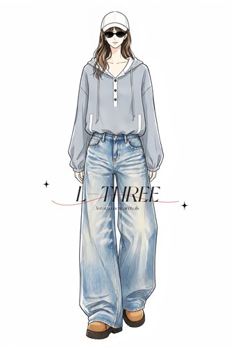 【秋新发布会】L-THREE『蓝白调调』人字纹撞色卫衣 L3521