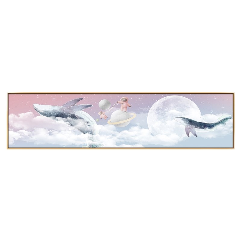 儿童房简约风格挂画 公主主题寝室背景墙艺术画 水晶材质