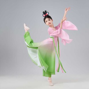 古典舞蹈汉服新款竹枝词舞蹈演出服汉唐风儿童艺考中国舞蹈服女童