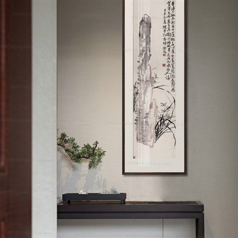 米亦堂x陈师曾 新中式花鸟四条屏国画客厅餐厅书房工作室玄关挂画