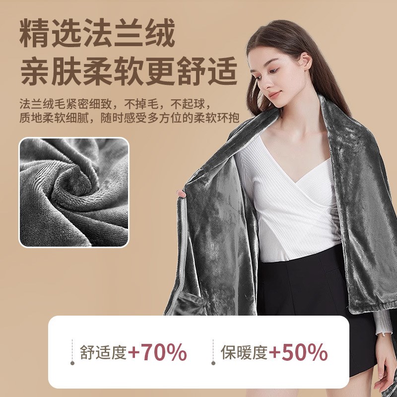 电热毯 办公室护肩神器多功能毛毯USB充电式发热暖身毯可水洗毛毯