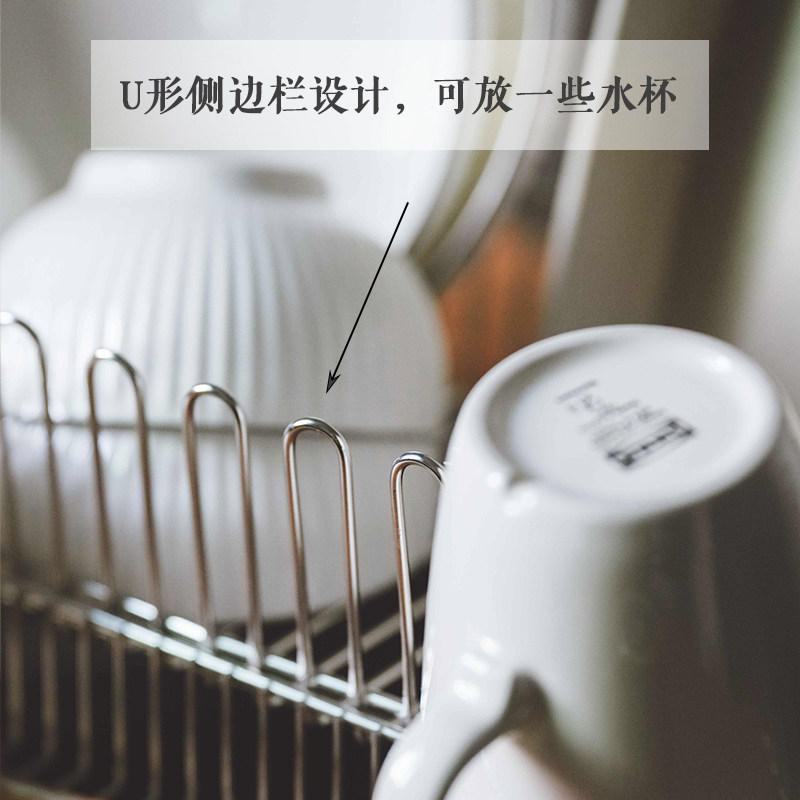 厨房水槽边沥水置物架碗盘杯子沥水架子台面餐具控水篮乔迁礼物