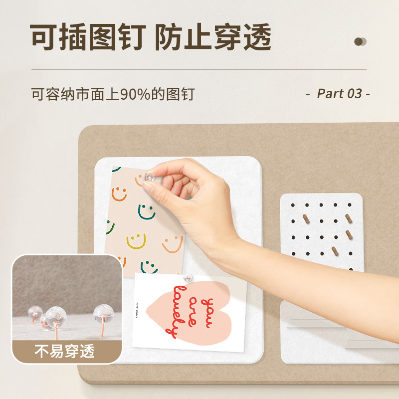 毛毡墙贴房间布置展示板自粘墙面装饰背景墙留言板3d桌面收纳遮丑