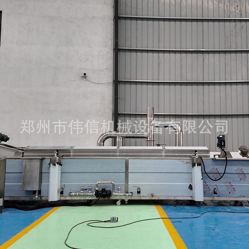 连续式油炸流水线 全自动油炸设备 黄金带鱼段油炸机