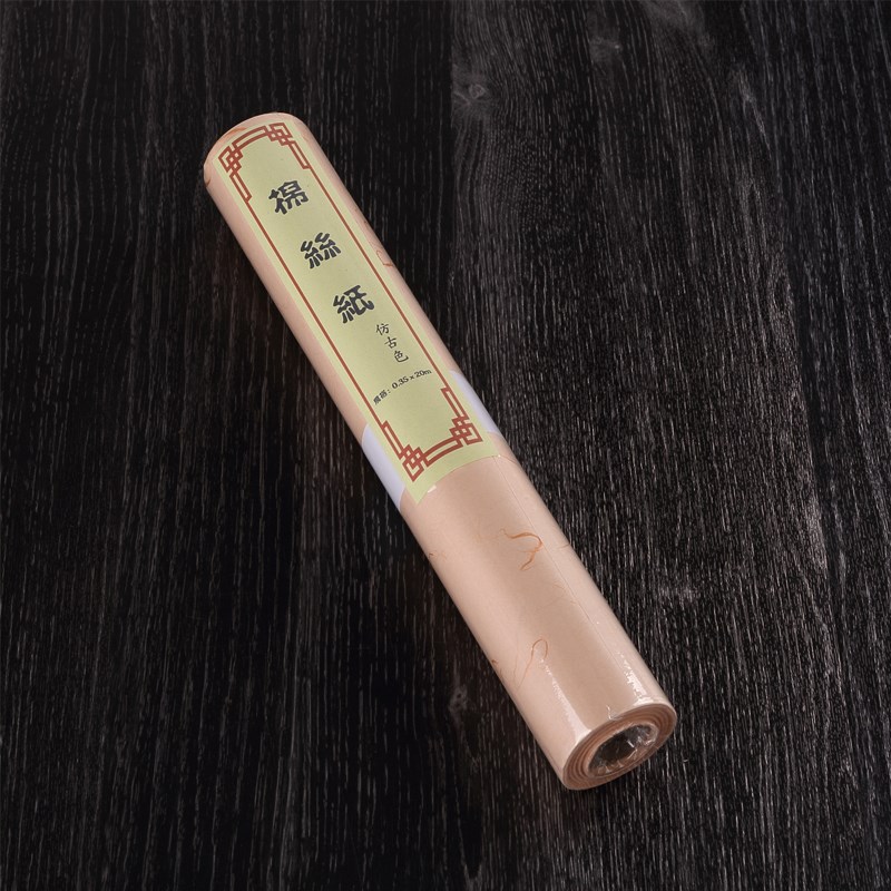 棉丝纸仿古色半生熟宣纸长卷手卷洒金四六尺对开生宣书法国画专用