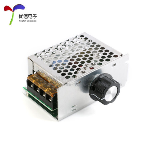【优信电子】4000W 电子调压器 调光调温调速器/带保险丝外壳