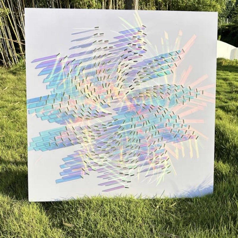 炫彩亚克力板DIY亚克力时尚立体装饰画3D幻彩镭射有机玻璃免胶水