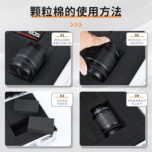 收纳箱手提箱小型带海绵大容量铝合金公文箱黑色工具箱钥匙箱证件