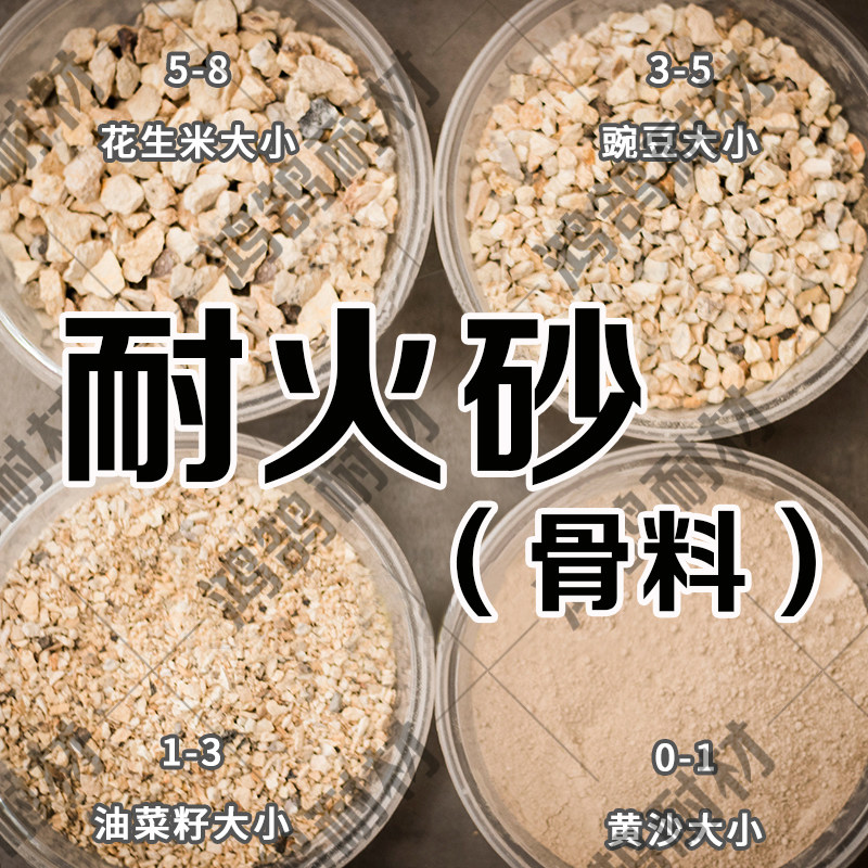 耐火沙骨料高铝矾土刚砂耐高温材料颗粒砂石子微细粉含铝量65-80