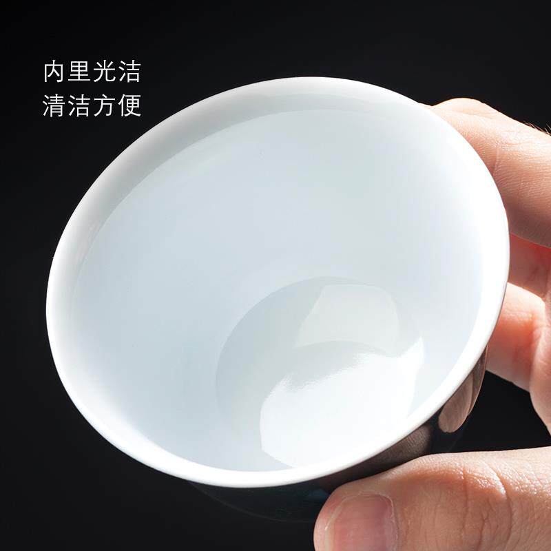 妙莲天香林剑军大师手工大漆一盖碗两杯套装家用送礼茶杯功夫茶具