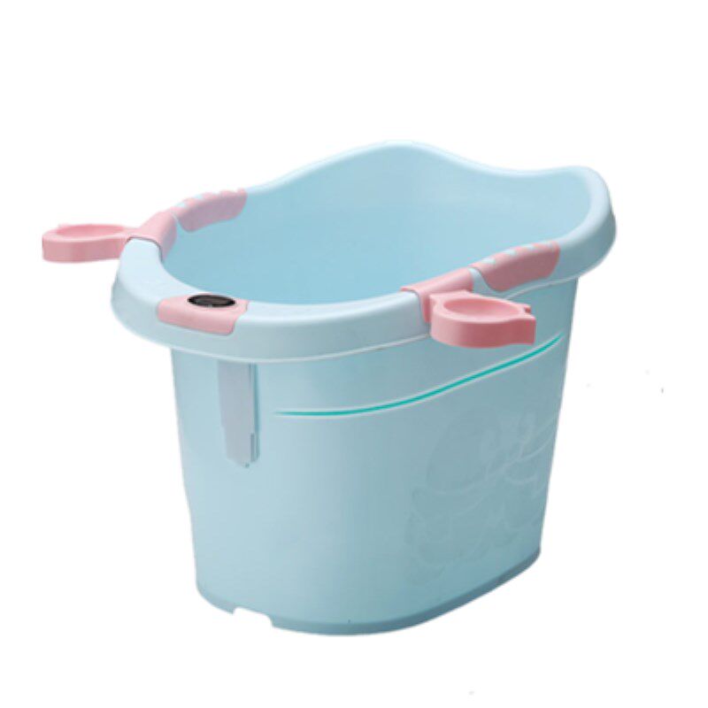 儿童洗澡桶自动感温浴桶加厚塑料婴儿泡澡桶沐浴桶大号小孩洗澡盆