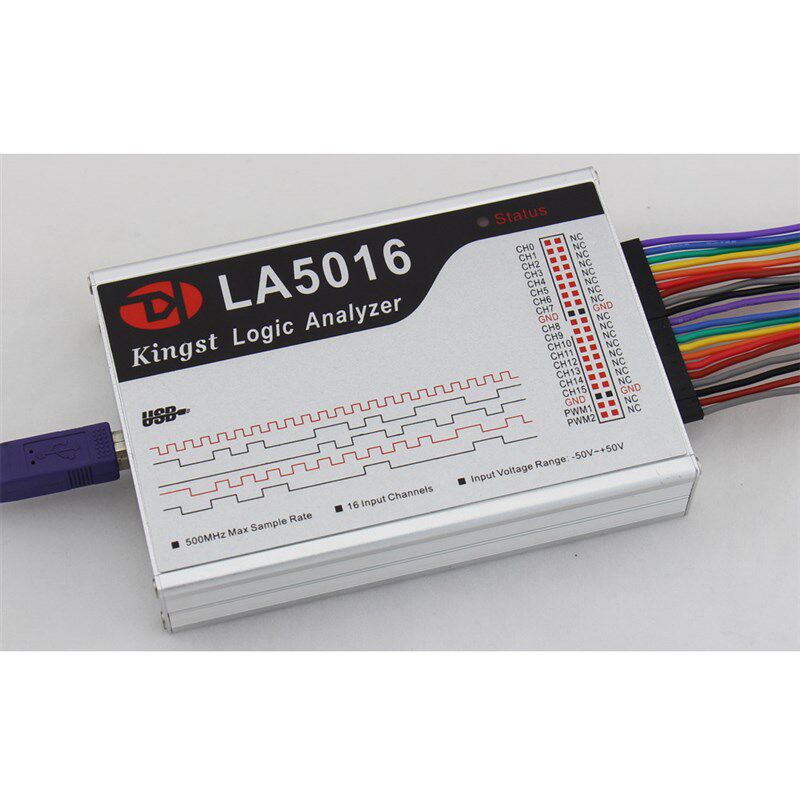 Kingst  LA5016 usb 逻辑分析仪 16路全通道500M采样率便携示波器