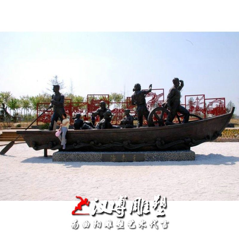 玻璃钢仿铜人物雕塑渔业文化卖鱼商贩渔夫雕像海边鱼店铜雕定制
