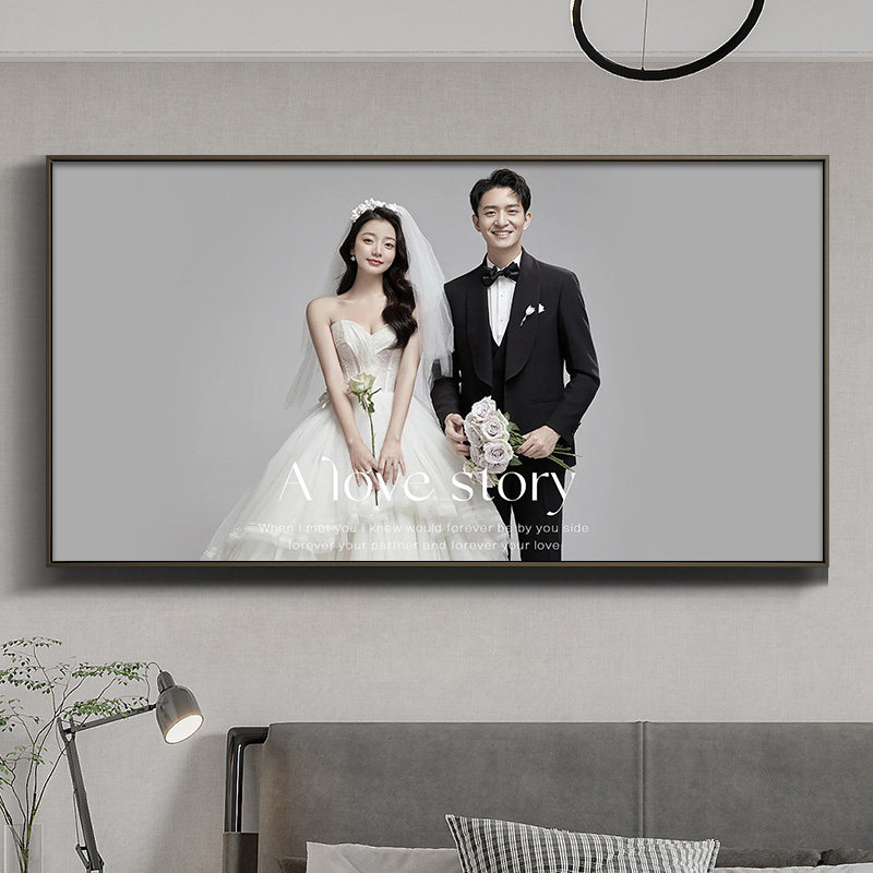 相框定制结婚照片制作婚纱照精修入册高端影楼相册套装组合照片墙