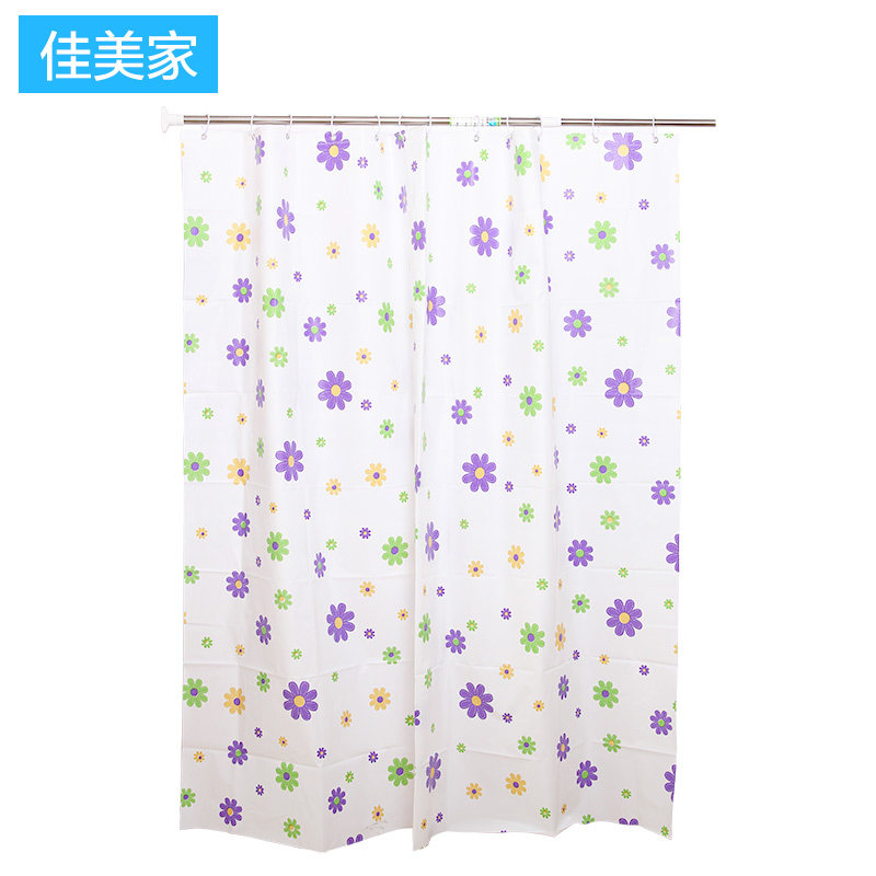 佳美家浴帘杆 窗帘杆免打孔伸缩杆晾衣杆卫生间浴室撑杆 送浴帘