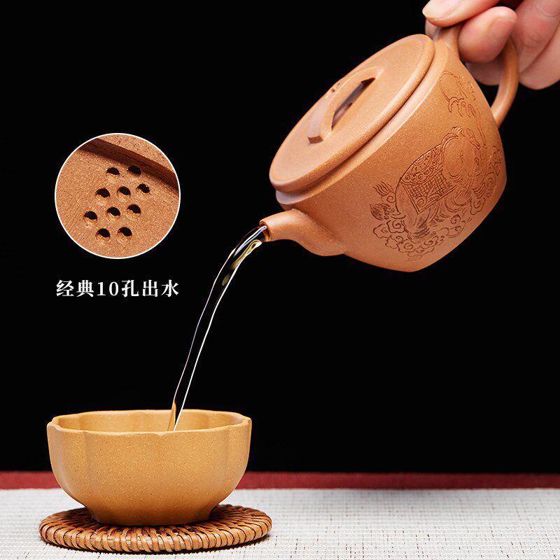 宜兴纯手工紫砂壶名家正宗汉瓦壶原矿段泥小茶壶单人家用功夫茶具