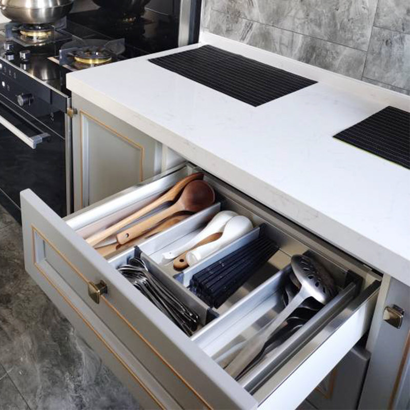 飞鸥厨房橱柜抽屉分隔刀叉盘筷子餐具工具收纳盒内置分类格置物架