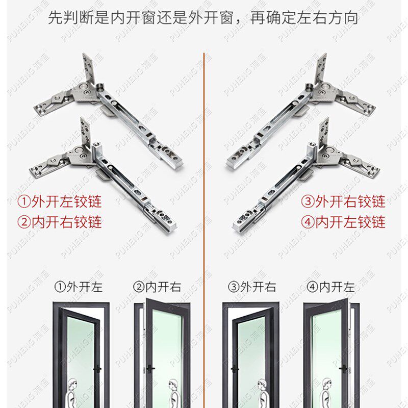 塑钢平开门窗暗合页隐形铰链塑料窗户隐藏合页9系13系折页活页L型
