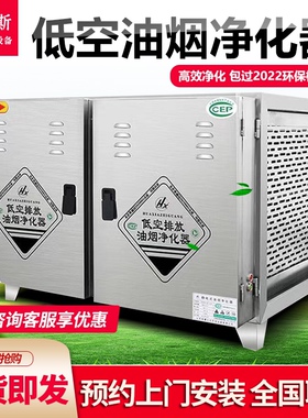 低空排放油烟净化器厨房饭店商用小型4000风量餐饮除烟除味一体机