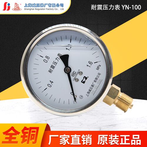 YN100耐震压力表 液压表 气压表 上海减压器厂正品 全规格定制