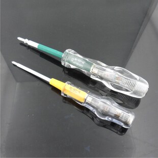 胜达工具 螺丝批 100-500V起子改锥 水晶柄两用测电笔 两用螺丝刀