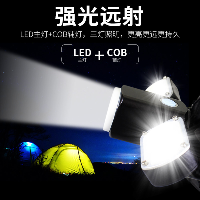 维修头LED头戴式汽修工具夜钓鱼灯户外防水USB充电灯强光超亮充电