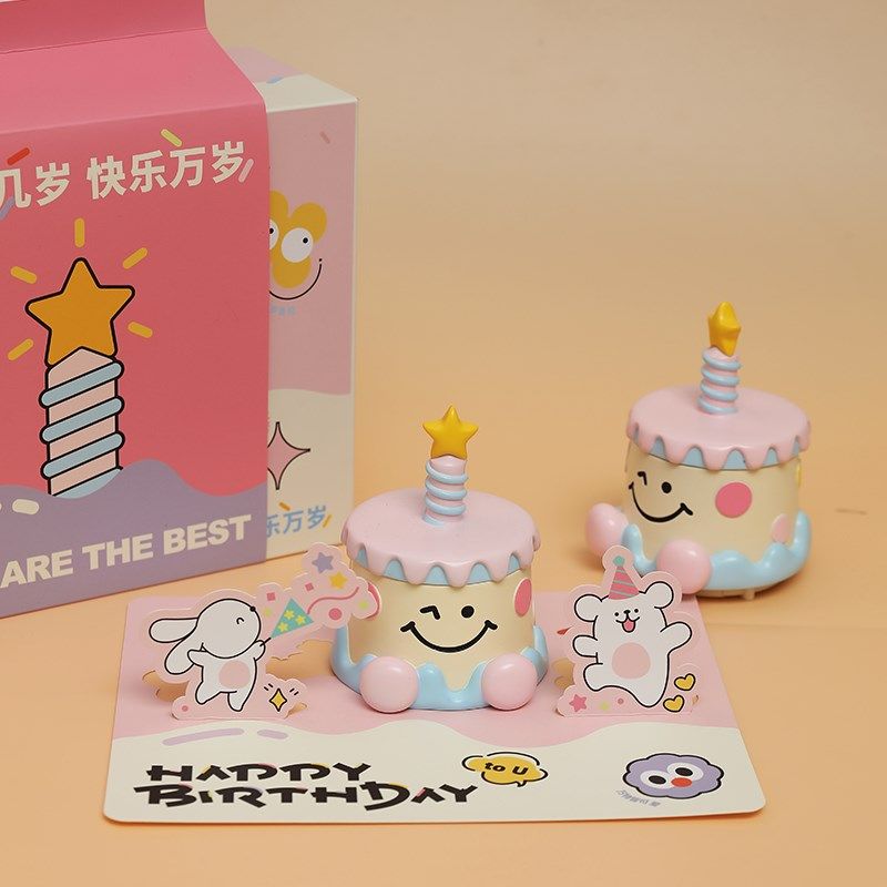 【蛋糕音乐盒】香薰蜡烛生日礼物送闺蜜礼盒小众高级香氛低温室内
