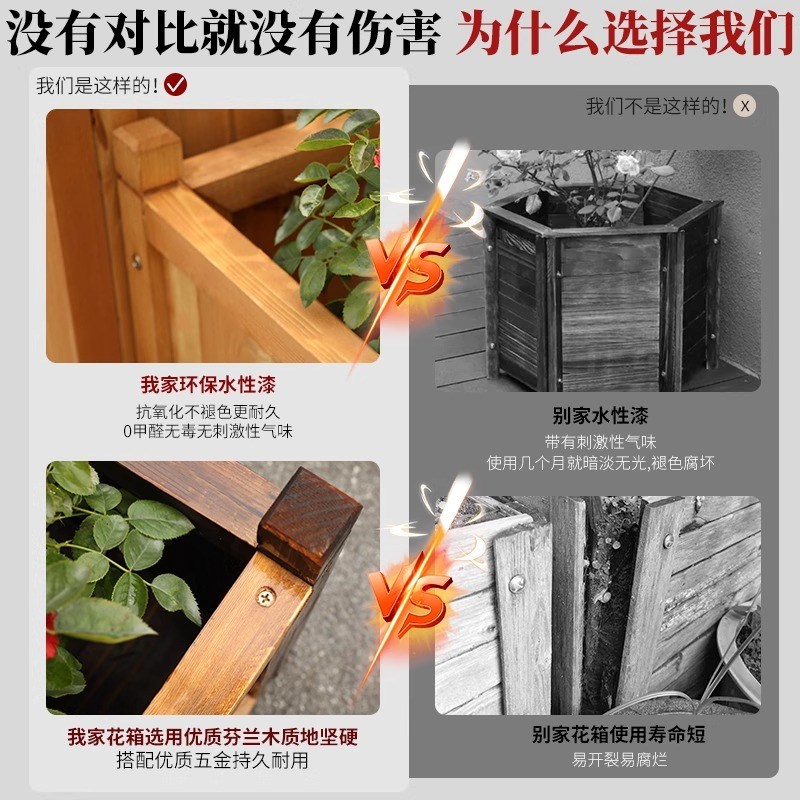 庭院造景花箱别墅院子特大号花盆蔬菜种植箱大口径花槽种花专用箱