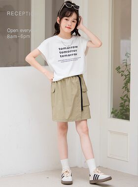 2026新款中大童夏季套装10-12岁小学生服装女孩短袖T恤工装