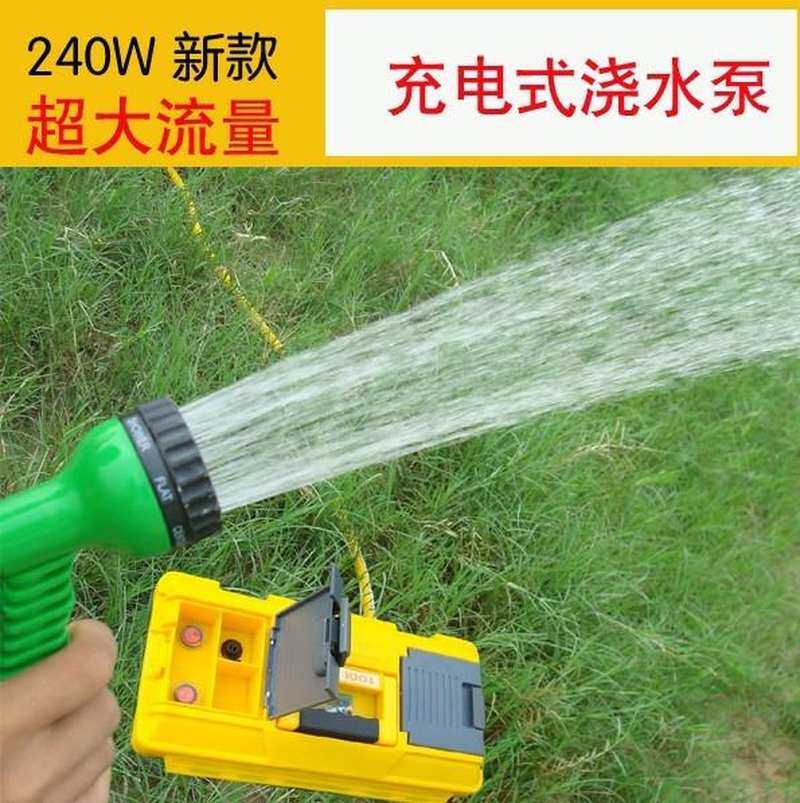 浇花水棒农用吸水机浇水抽水机自带电瓶水塘农村排水泵充电式洗车