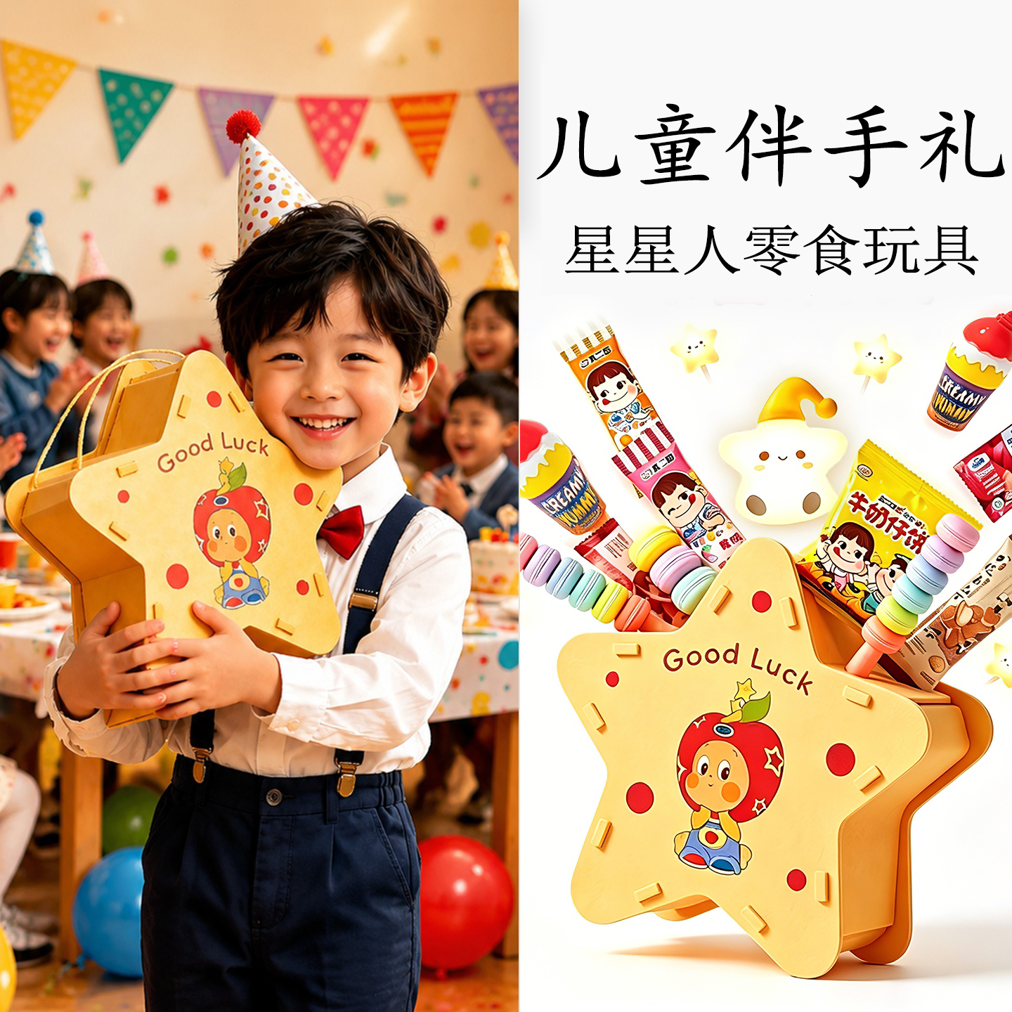 儿童零食大礼包星星人