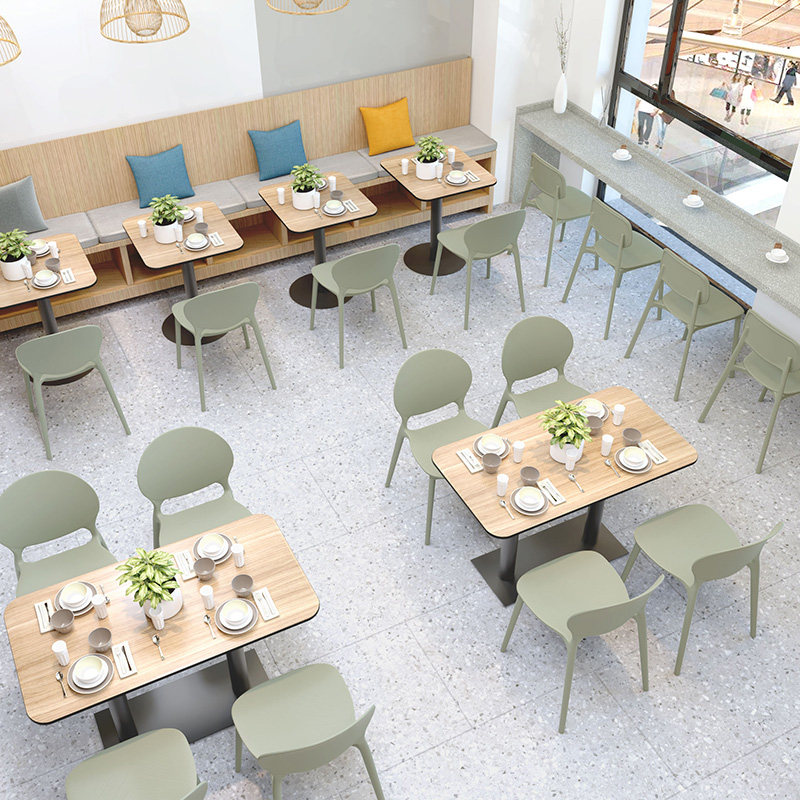 家用简易餐桌圆桌方桌洽谈餐饮桌咖啡厅桌椅组合奶茶桌甜品店餐厅