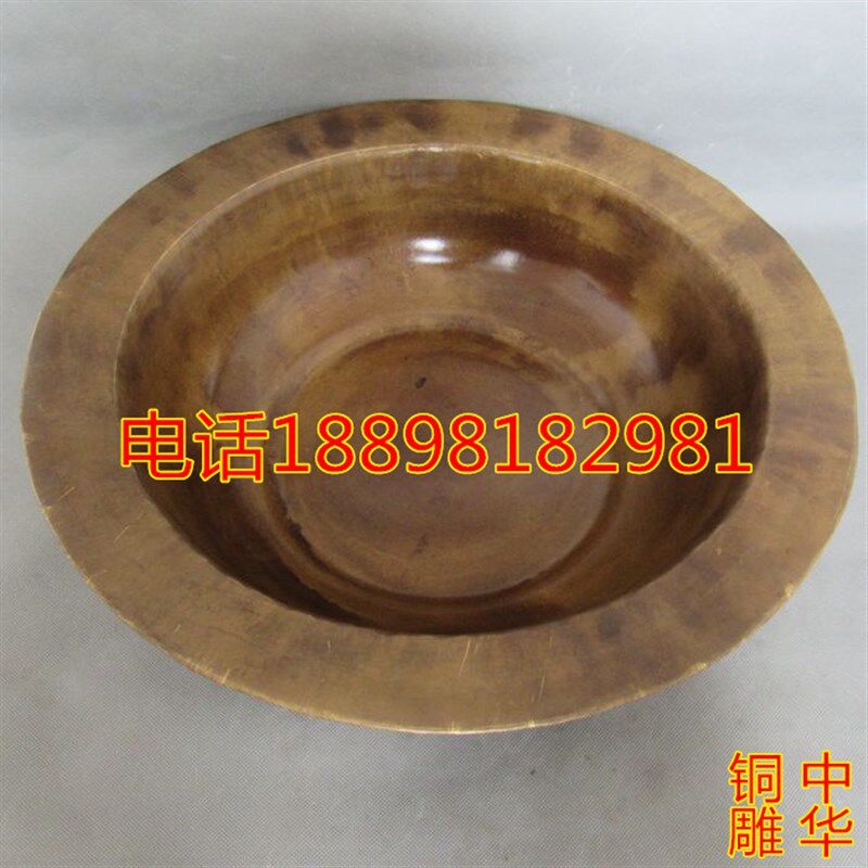 大号铜盆纯铜洗脸盆家用加厚仿古宽边老式取暖烤火泡脚电视剧拍摄